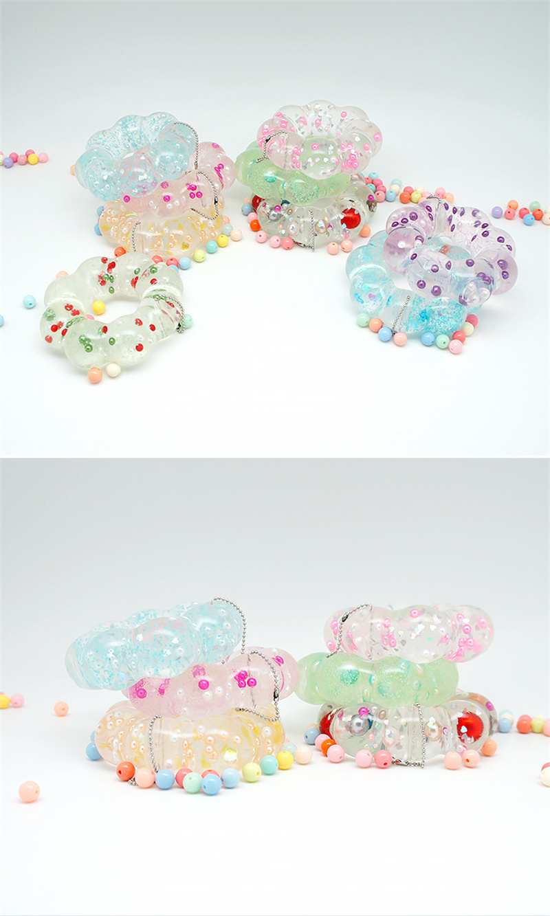 Crystal Donut Garland Stress Relief Toys TPR Stress and Squeeze Toy Kids Adult Party Event Gifts