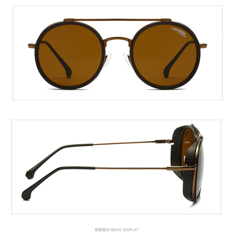 Sunglasses Classic Round Brown Steam punk Men Women Vintage Retro Driving Fishing Eye Glasses Eyewear gafas de sol hombre 230201