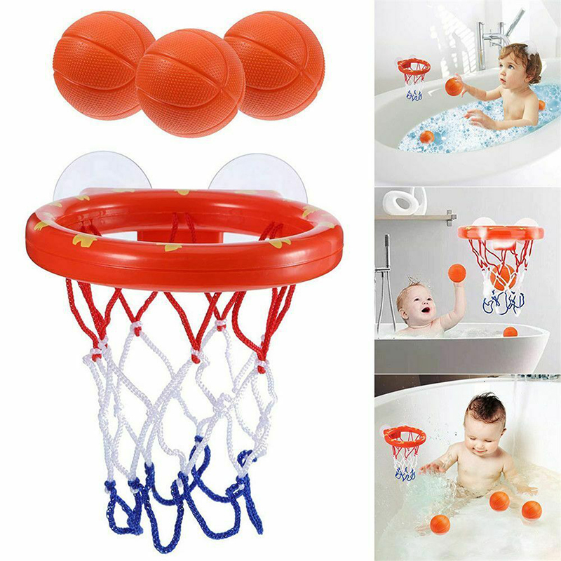 Bath Toys Baby Bath Toy Toddler Boy Water Toys Bathroom Bathtub Shooting Basketball Hoop with 3 Balls Kids Outdoor Play Set Cute Whale 230131