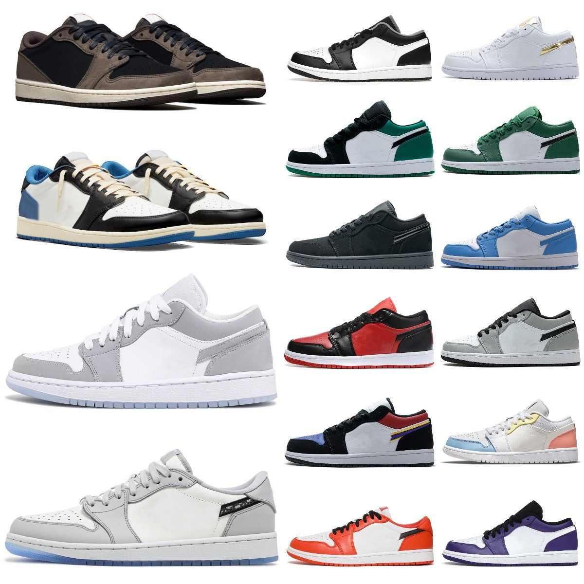 2023 Jumpman 1 Men Women Low basketball shoes OG 1S Triple White Shadow designer University Blue UNC reverse mocha Black Bred Light Smoky, 1004
2023 Jumpman 1 Men Women Low basketball shoes OG 1S Triple White Shadow designer University Blue UNC reverse mocha Black Bred Light Smoky, 1004