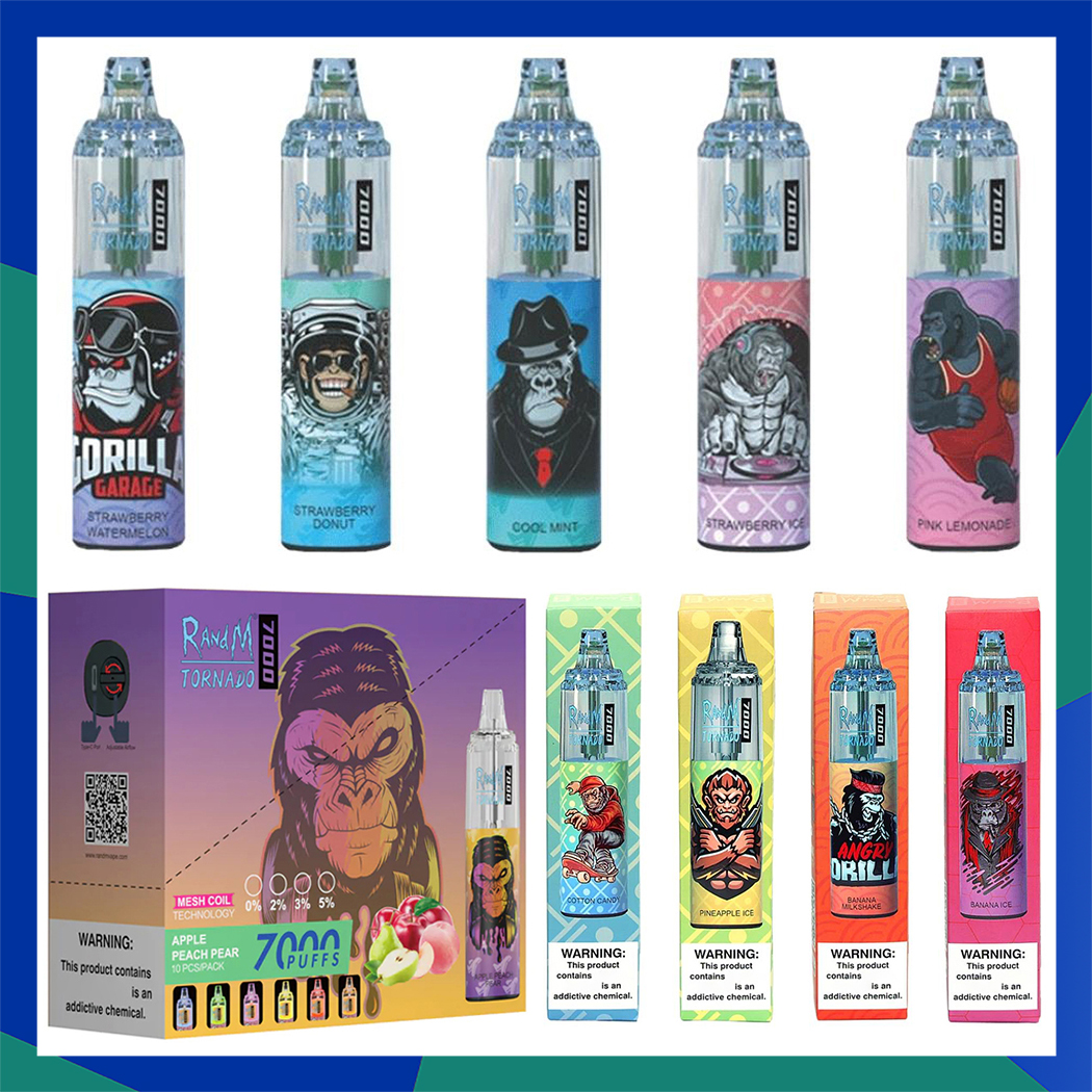 Authentic RandM Tornado Disposable E cigarettes 7000 Puffs Vape Pen 14ml Prefilled Pod Mesh Coil Airflow 1000mAh Rechargeable Battery Vaporizer dazzle aroma king
Authentic RandM Tornado Disposable E cigarettes 7000 Puffs Vape Pen 14ml Prefilled Pod Mesh Coil Airflow 1000mAh Rechargeable Battery Vaporizer dazzle aroma king