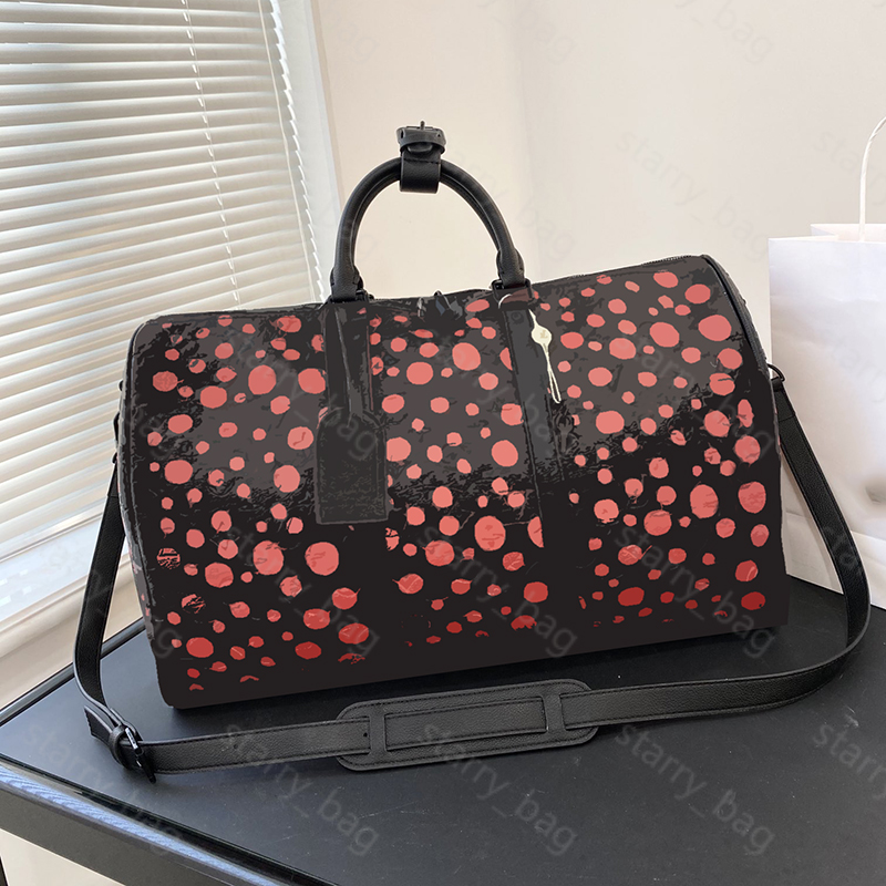 Large Capacity Duffle Bag Polka Dot Travel Bags Embossed Letter Print Sacoche Outdoor Leather Strap Soft Sided Suitcase Luggage Bb Backpack, V1
Large Capacity Duffle Bag Polka Dot Travel Bags Embossed Letter Print Sacoche Outdoor Leather Strap Soft Sided Suitcase Luggage Bb Backpack, V1