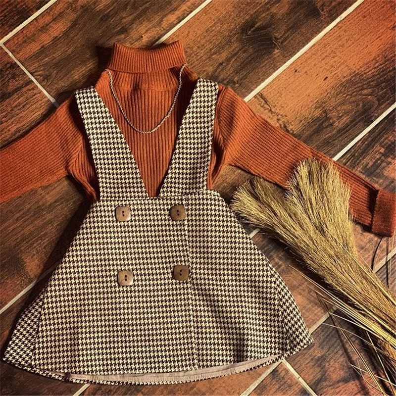 Clothing Sets Girls Autumn Fashion Clothes Set 2 Pieces Suit Solid Turtleneck TopsPlaid Suspender Skirt Kids 16Y 230202, Auburn
Clothing Sets Girls Autumn Fashion Clothes Set 2 Pieces Suit Solid Turtleneck TopsPlaid Suspender Skirt Kids 16Y 230202, Auburn