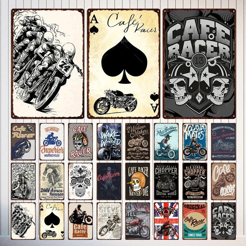 Cafe Racer Vintage Metal Painting Sign Decorative Plaque Wall Decor Garage Man Cave Pub Bar Home Decoration Plate Painting 20cmx30cm Woo
Cafe Racer Vintage Metal Painting Sign Decorative Plaque Wall Decor Garage Man Cave Pub Bar Home Decoration Plate Painting 20cmx30cm Woo