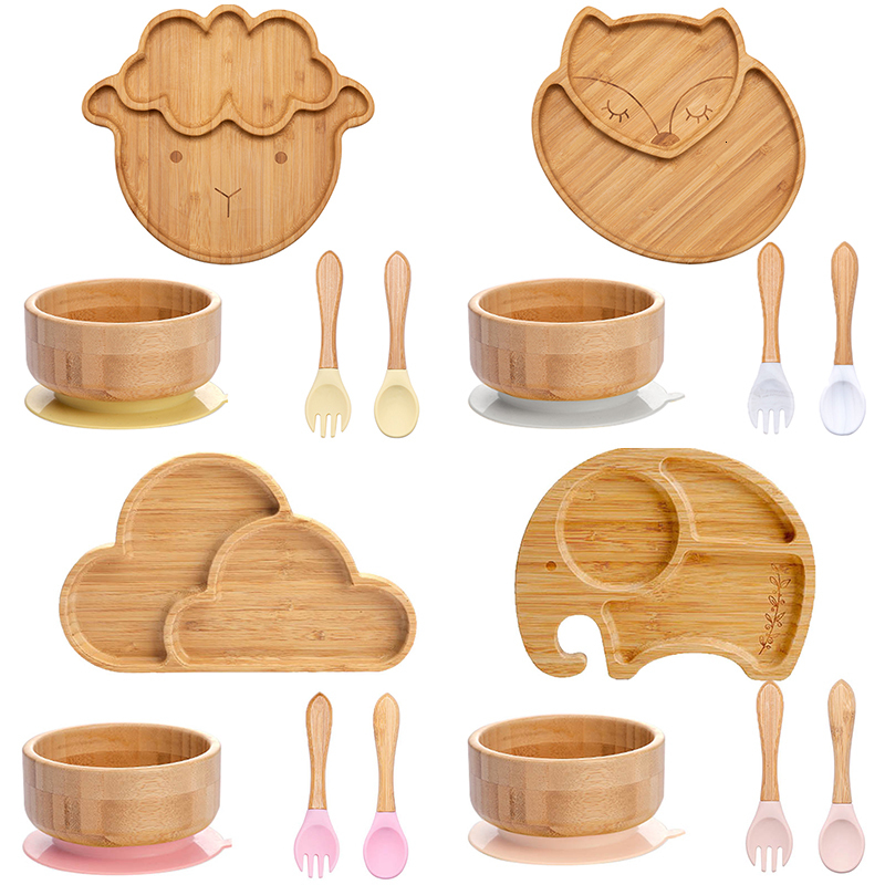 Cups Dishes Utensils 4pcs Children's Tableware Suction Plate Bowl Baby Feeding Spoon Fork Sets Bamboo for Kids 230202
Cups Dishes Utensils 4pcs Children's Tableware Suction Plate Bowl Baby Feeding Spoon Fork Sets Bamboo for Kids 230202