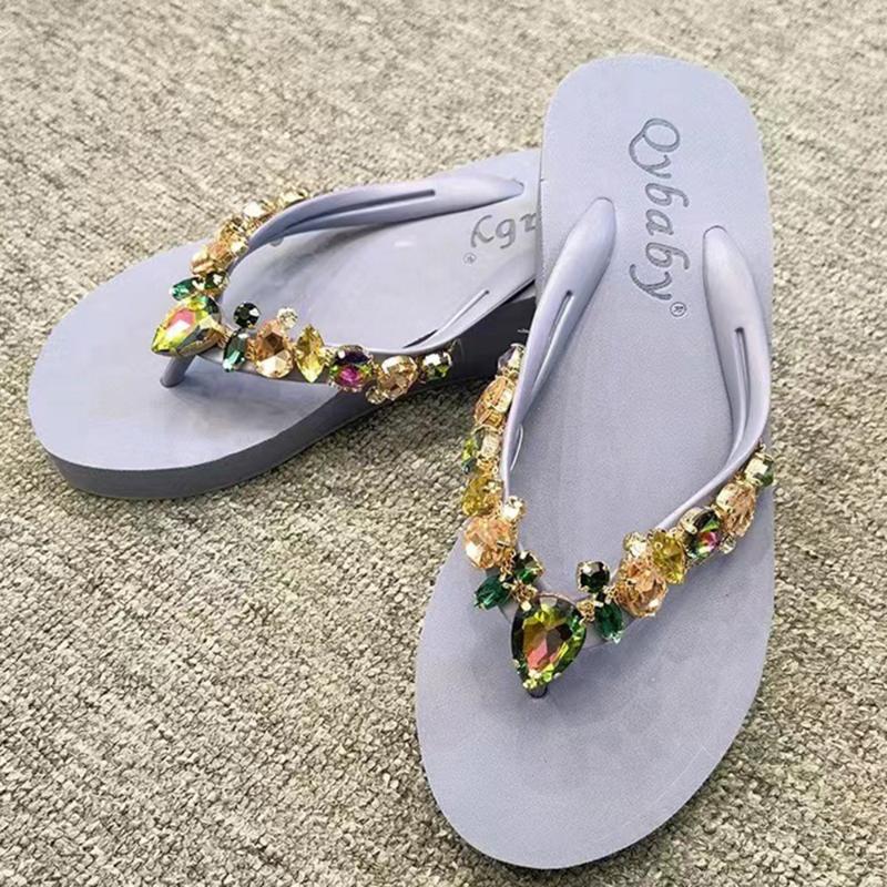Slippers Summer Fashion Rhinestones Flip-Flops Women Sandal Shoes Ladies Flat Platform Casual Wedge Non-slip Qt356Slippers, Beige
Slippers Summer Fashion Rhinestones Flip-Flops Women Sandal Shoes Ladies Flat Platform Casual Wedge Non-slip Qt356Slippers, Beige