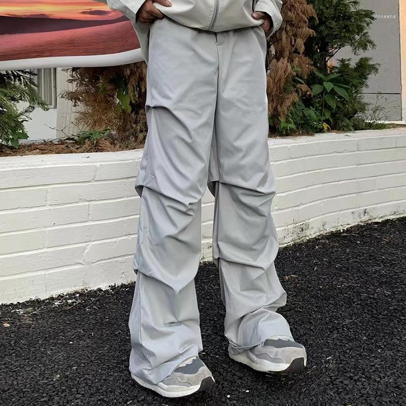 Men's Pants Solid Color Ruched Elastic Waist Men's Cargo Straight Streetwear Pleated Casual Overalls Baggy Black Loose Trousers
Men's Pants Solid Color Ruched Elastic Waist Men's Cargo Straight Streetwear Pleated Casual Overalls Baggy Black Loose Trousers