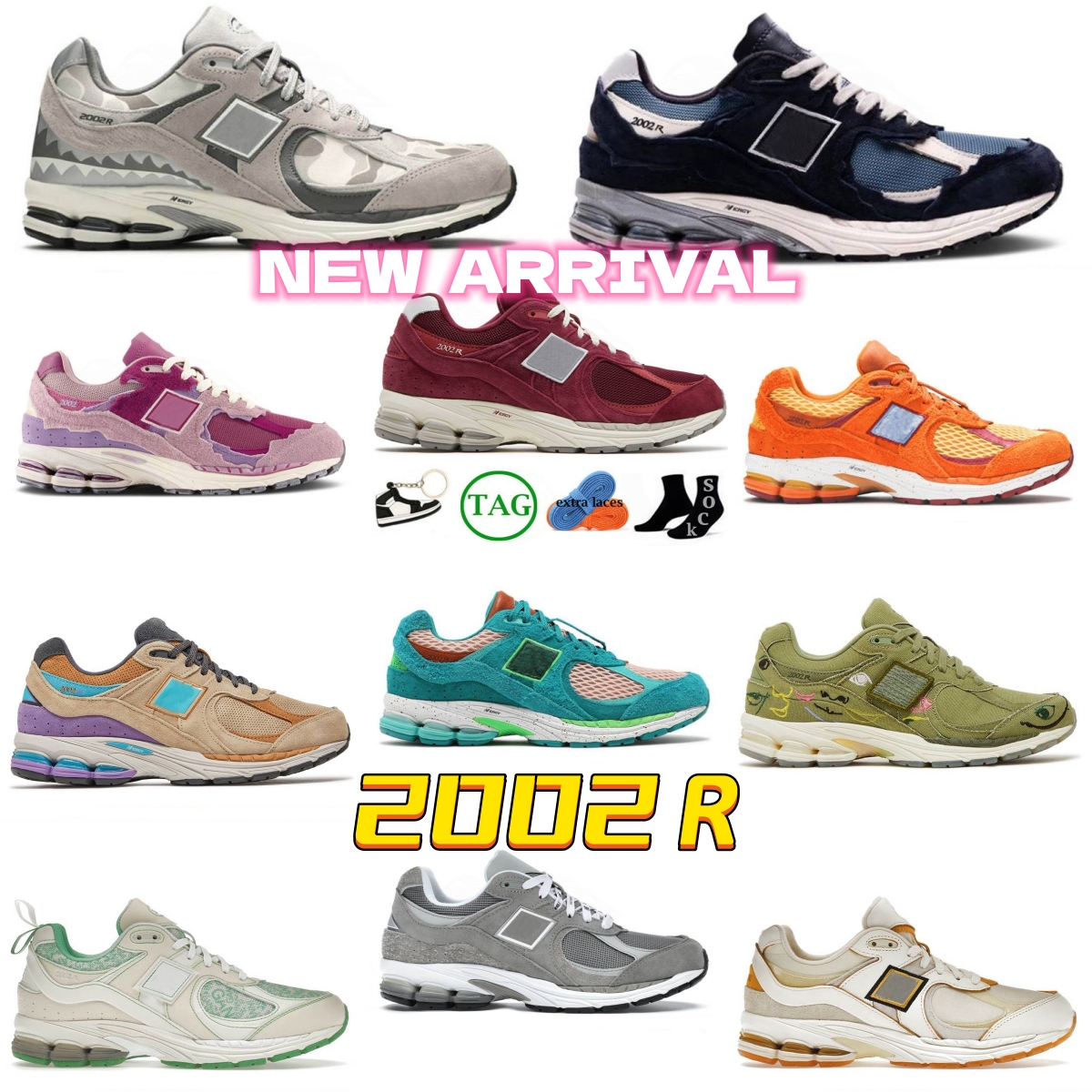 Fashion Women Mens 2002R running Designer Casual Shoes Protection Pack Pink Royal Light Arctic Grey Purple White Natural Indigo Sports Trainers Sneakers Luxury, 19
Fashion Women Mens 2002R running Designer Casual Shoes Protection Pack Pink Royal Light Arctic Grey Purple White Natural Indigo Sports Trainers Sneakers Luxury, 19