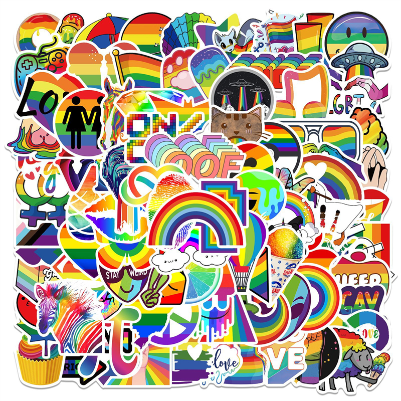 100 PCS Gay Pride Stickers Rainbow Stickers for LGBTQ AZ078HT204, Multi colors 
100 PCS Gay Pride Stickers Rainbow Stickers for LGBTQ AZ078HT204, Multi colors