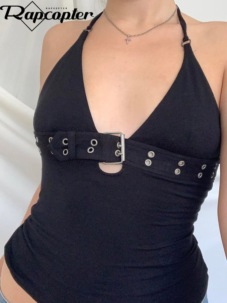 Women's Tanks Camis Rapcopter y2k Bandage Crop Top Black Backless Halter Lace Up Cute Party Beach Summer Sweats Women Retro Basic Mini Vest 230202, Black6
Women's Tanks Camis Rapcopter y2k Bandage Crop Top Black Backless Halter Lace Up Cute Party Beach Summer Sweats Women Retro Basic Mini Vest 230202, Black6