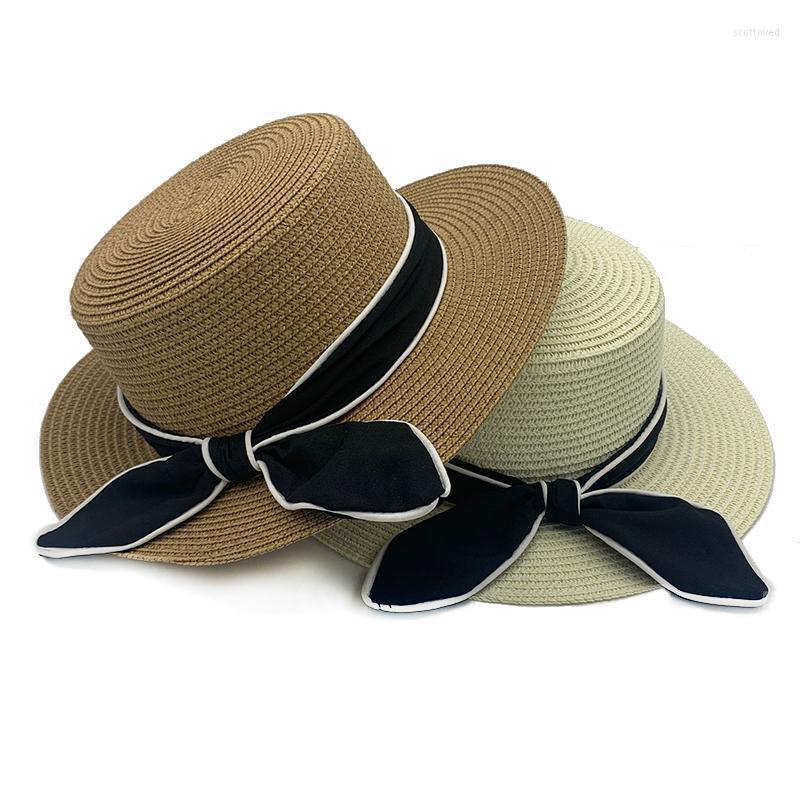 Wide Brim Hats Summer Sun Women Fashion Girl Straw Hat Ribbon Bow Beach Casual Flat Top Panama Bone Feminino Scot22, White
Wide Brim Hats Summer Sun Women Fashion Girl Straw Hat Ribbon Bow Beach Casual Flat Top Panama Bone Feminino Scot22, White