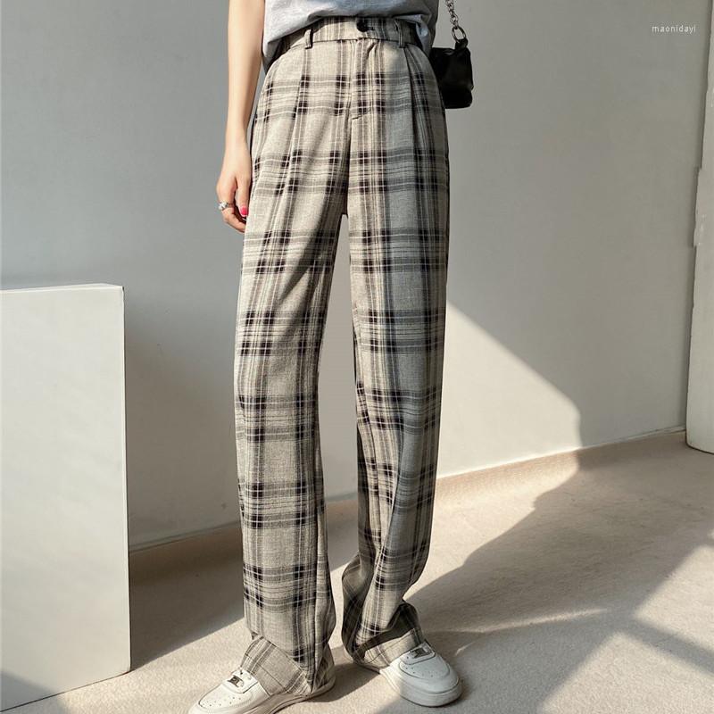Women's Pants 2023 Spring Wide Leg Women Loose Plaid Printed Floor Length Suits Trousers High Waist Slim Female Pantalon 8005, Gray
Women's Pants 2023 Spring Wide Leg Women Loose Plaid Printed Floor Length Suits Trousers High Waist Slim Female Pantalon 8005, Gray