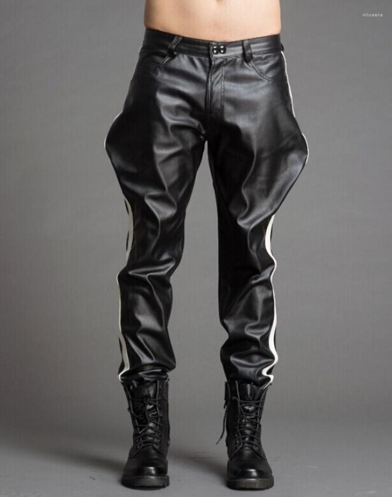 Men's Pants Mens Black Leather Hip Hop Harem Material Color Motorcycle Trousers For Men 29-39
Men's Pants Mens Black Leather Hip Hop Harem Material Color Motorcycle Trousers For Men 29-39