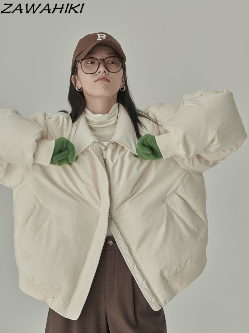 Women's Jackets Vintage Winter Down Cotton Jacket Women Zipper Loose Padded Coats Female Solid Thickening Warm Turndown Collar 230202, Brown
Women's Jackets Vintage Winter Down Cotton Jacket Women Zipper Loose Padded Coats Female Solid Thickening Warm Turndown Collar 230202, Brown