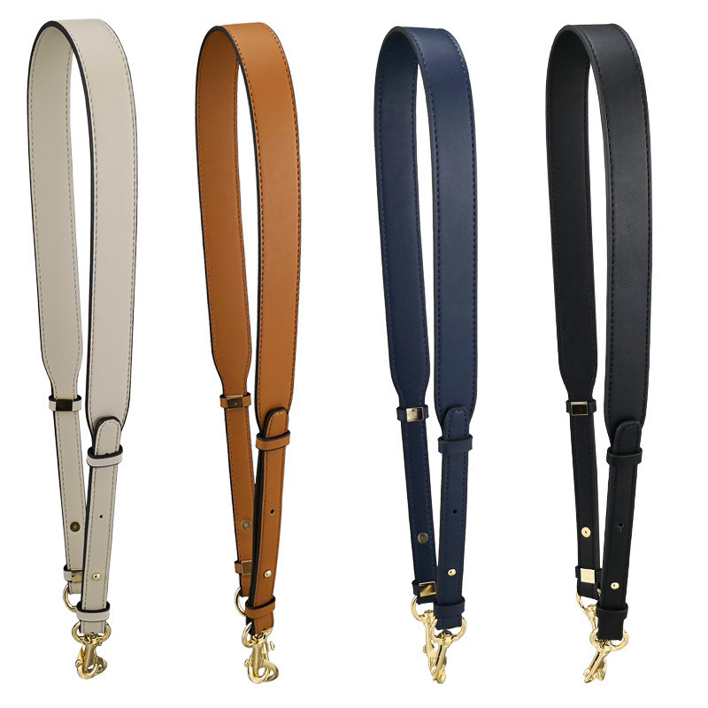 Bag Luggage Making Materials Fashion Leather Wide Cross Pattern Black Ostrich Adjustable Shoulder Cross-body Strap High-quality Accessory 230202