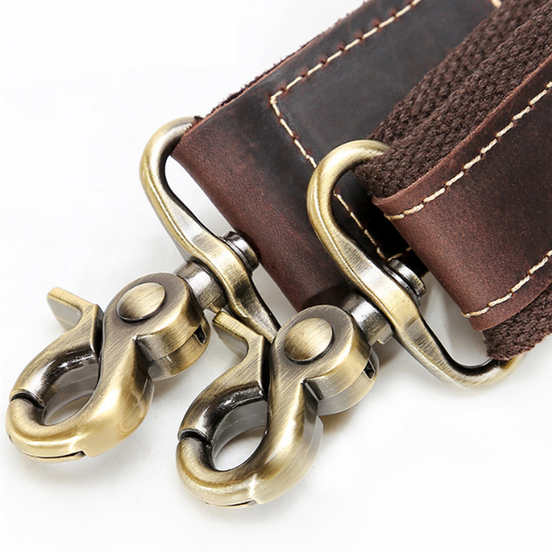 Bag Luggage Making Materials High Quality Crazy Horse Leather Shoulder Strap Genuine Straps For Travel Briefcase strap for Handbags 230202