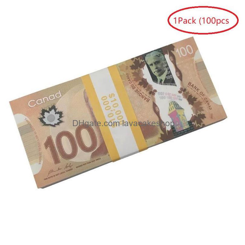 Other Festive Party Supplies Prop Money Cad Canadian Dollar Canada Banknotes Fake Notes Movie Props Drop Delivery Home Garden DhvawAO79 457