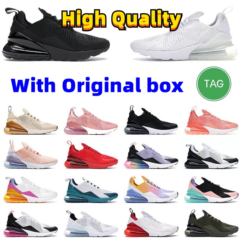 Sports 270 Running Shoes Triple Black White University Red Barely Rose New Quality Platinum Volt 27C 270s Men Women Tennis Trainers Sneakers 36-45
