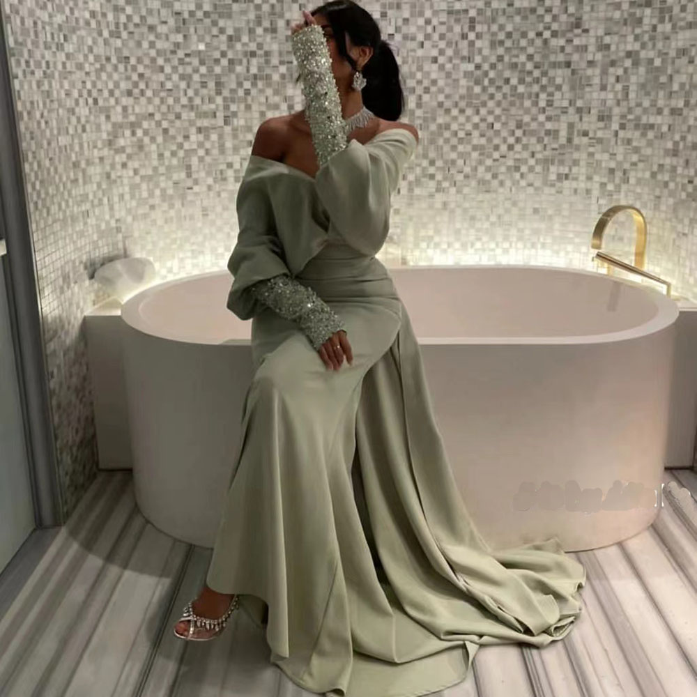 Formal Evening Dress Mermaid Off Shoulder 2023 Middle East Party Wear for Women Prom Gowns Sweep Train, Orange
Formal Evening Dress Mermaid Off Shoulder 2023 Middle East Party Wear for Women Prom Gowns Sweep Train, Orange