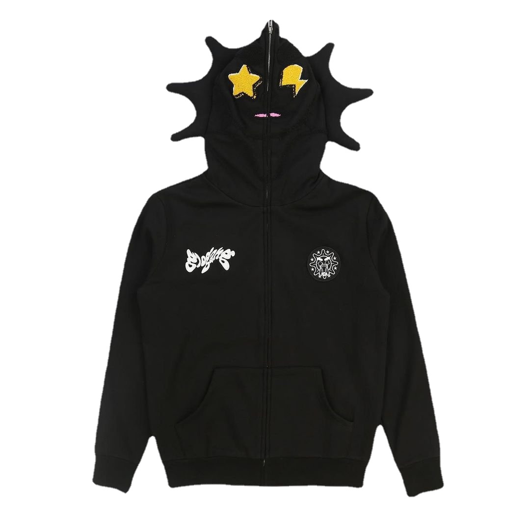 Men' and Women' Slouchy Hoodies 3D Print Skeleton Hooded Long-sleeve Zippered Sweater, Black-yellow star
Men' and Women' Slouchy Hoodies 3D Print Skeleton Hooded Long-sleeve Zippered Sweater, Black-yellow star