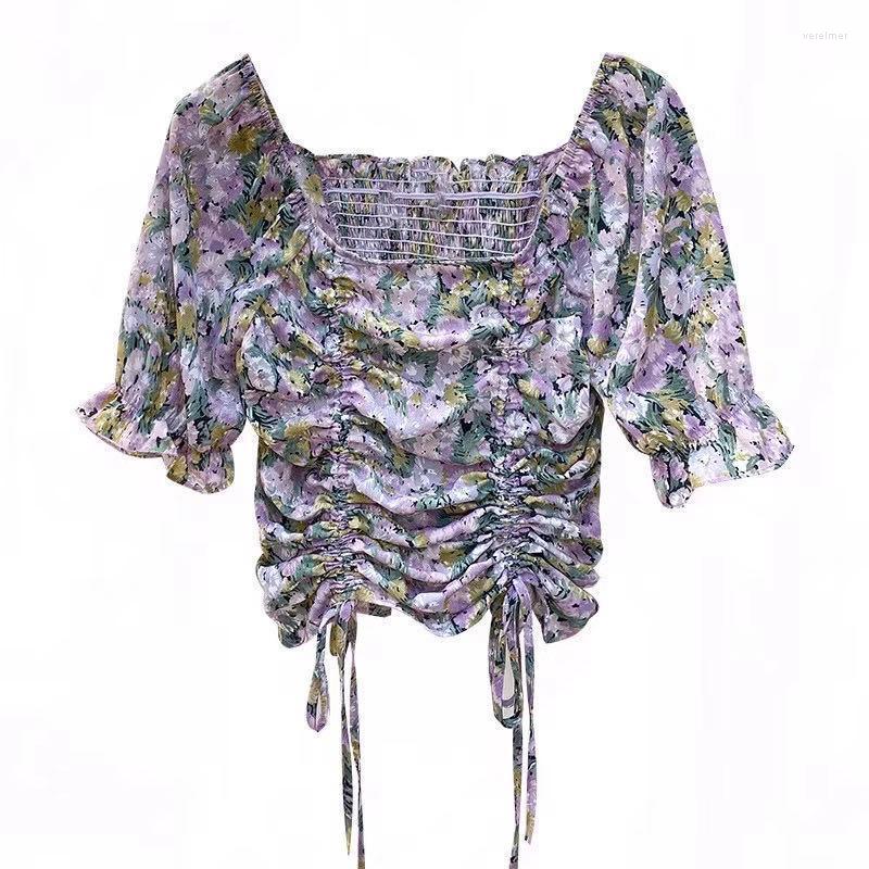 Women's Blouses & Shirts Summer Vintage Floral Chiffon Womens Drawstring Crop Top Back Elasticity Blouse Ruffles Sleeve Short Shirt TeesWome, Pink
Women's Blouses & Shirts Summer Vintage Floral Chiffon Womens Drawstring Crop Top Back Elasticity Blouse Ruffles Sleeve Short Shirt TeesWome, Pink