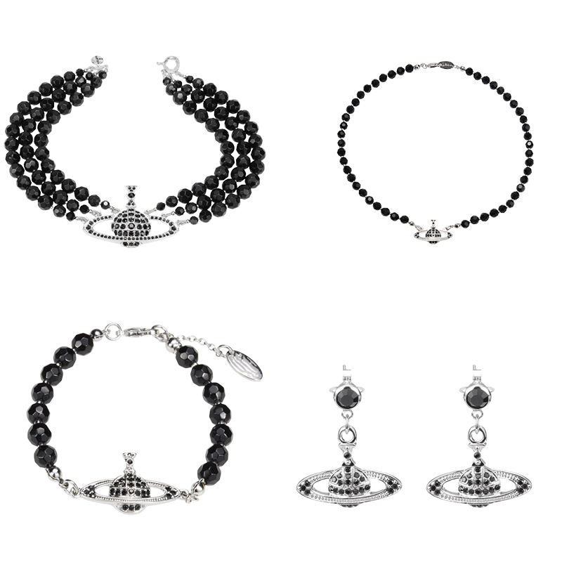 Fashion female Bracelets Black crystal Chain crystal Necklace Saturn Bracelet Satellite Earrings Punk Atmosphere
Fashion female Bracelets Black crystal Chain crystal Necklace Saturn Bracelet Satellite Earrings Punk Atmosphere