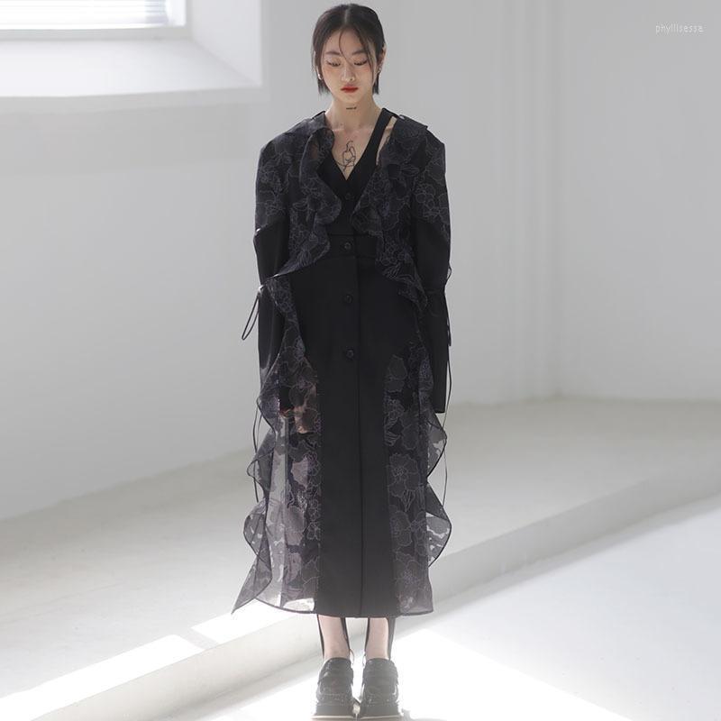 Women's Trench Coats SeeBeautiful Ruffles Stitching Hollow Out Loose Coat Lapel Long Sleeve Windbreaker Women Winter 2023 Fashion G924 Phyl2, Black
Women's Trench Coats SeeBeautiful Ruffles Stitching Hollow Out Loose Coat Lapel Long Sleeve Windbreaker Women Winter 2023 Fashion G924 Phyl2, Black