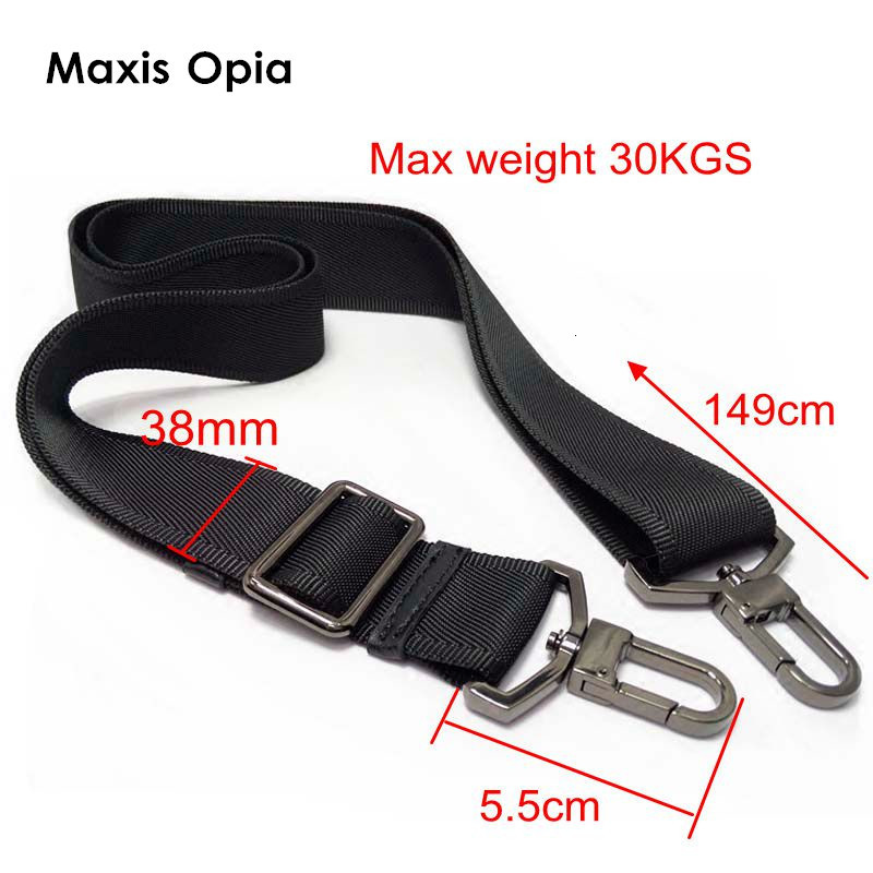 Bag Parts Accessories 38mm max 30KGS strong hook nylon belt accessory men bags long shoulder strap man briefcase bag straps repair bag shoulder strap 