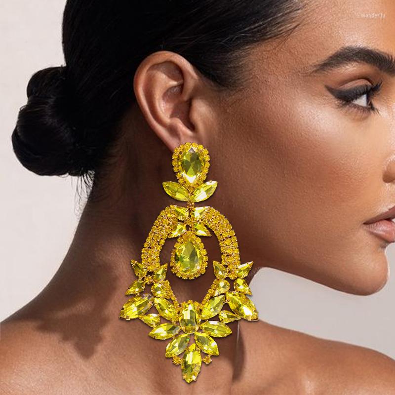 Dangle Earrings Exaggerated Yellow Rhinestone Big Size Earring For Women Fashion Crystal Drop Luxury Drag Queen Jewelry Accessories
Dangle Earrings Exaggerated Yellow Rhinestone Big Size Earring For Women Fashion Crystal Drop Luxury Drag Queen Jewelry Accessories