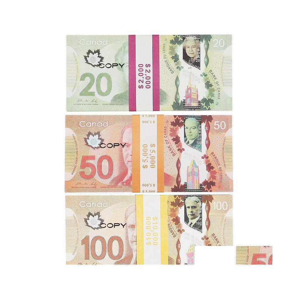 Other Festive Party Supplies Prop Money Cad Canadian Dollar Canada Banknotes Fake Notes Movie Props264A Drop Delivery Home Garden 7241807WR2P 604 a62 
