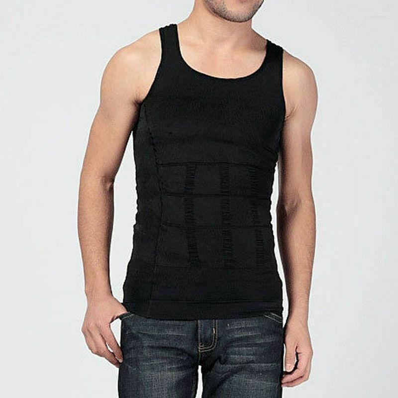 Men's Tank Tops Waist Boobs Compression Shirts Men Body Slimming Shaper Vest Slim Chest Belly