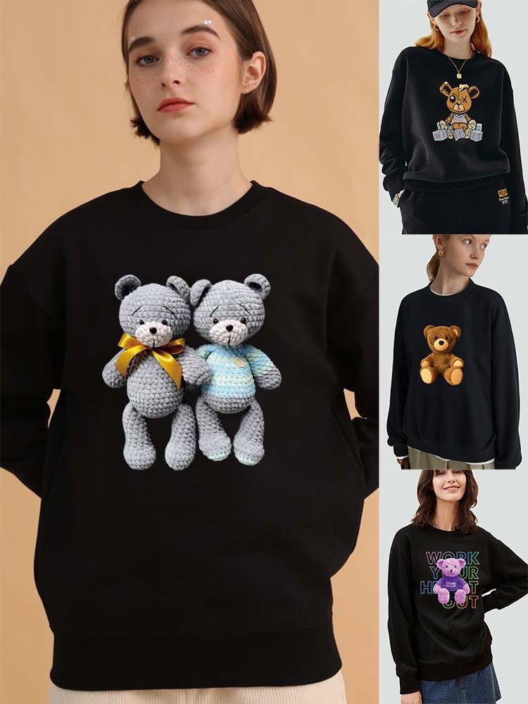 Women' Hoodies & Sweatshirts Cute Bear Print Sweatshirt Harajuku Pullover Korean Style Hoodie Polyester Long Sleeve Tops Trend, Black
Women' Hoodies & Sweatshirts Cute Bear Print Sweatshirt Harajuku Pullover Korean Style Hoodie Polyester Long Sleeve Tops Trend, Black