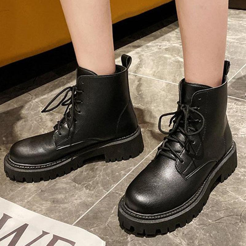 Boots Winter Ankle Women Pu Leather Lace Up Casual Platform Shoes For Thick Bottom Boot Fashion Female Footwear, Mattblack
Boots Winter Ankle Women Pu Leather Lace Up Casual Platform Shoes For Thick Bottom Boot Fashion Female Footwear, Mattblack