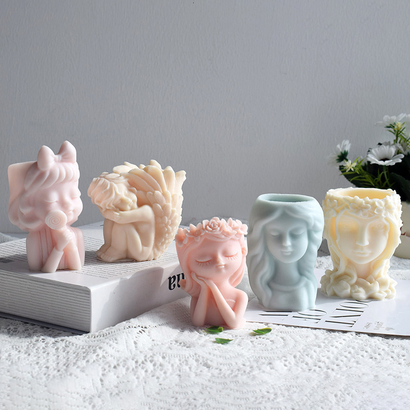 Candles Silicone mold cute girl flower pot concrete resin plaster candle crystal epoxy DIY handmade crafts decoration Vase Mold 230202
Candles Silicone mold cute girl flower pot concrete resin plaster candle crystal epoxy DIY handmade crafts decoration Vase Mold 230202
