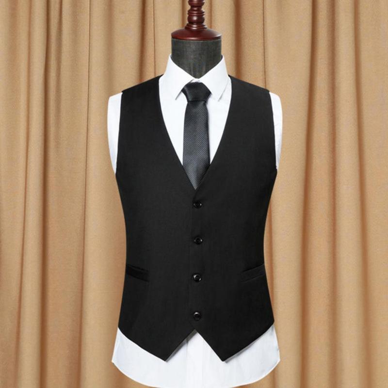 Men's Vests - 4XL Plus Size Men Waistcoat Black Solid Color Single-breasted Gentle V Neck Vest Slim Business For WorkMen's
Men's Vests - 4XL Plus Size Men Waistcoat Black Solid Color Single-breasted Gentle V Neck Vest Slim Business For WorkMen's