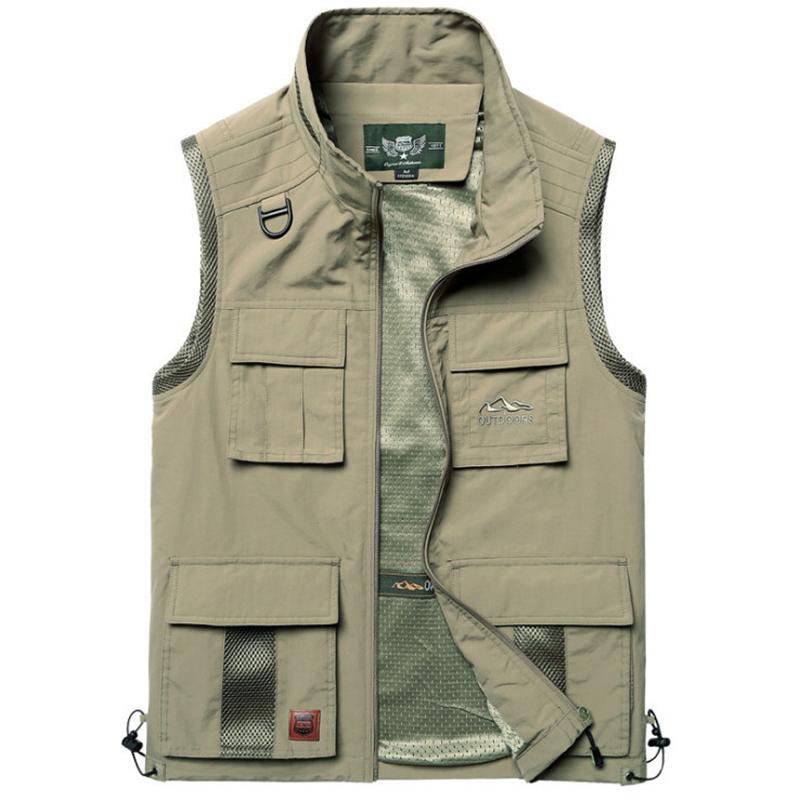 Men's Vests Vest Multi-pocket Loose Pographer Reporter Casual Mens Jacket Sleeveless Khaki Thin Waistcoat 5XL, Black
Men's Vests Vest Multi-pocket Loose Pographer Reporter Casual Mens Jacket Sleeveless Khaki Thin Waistcoat 5XL, Black