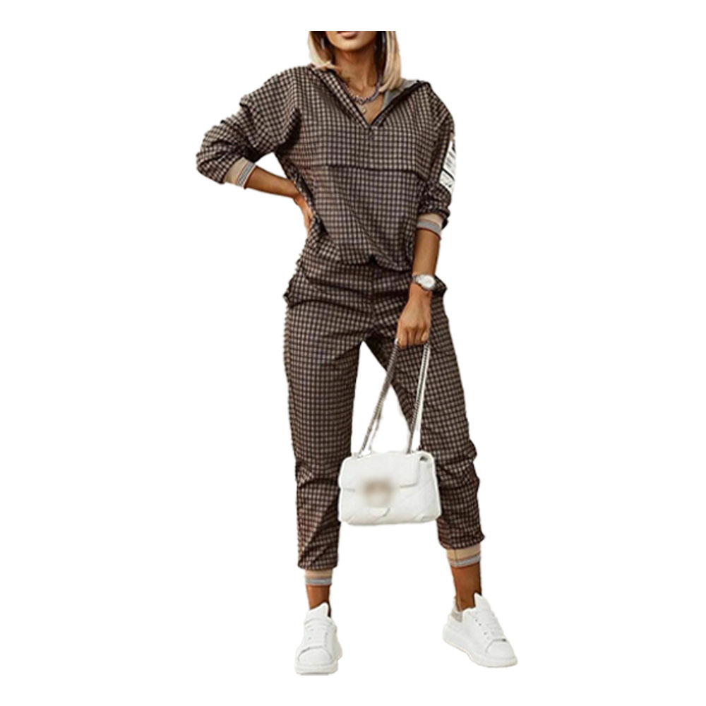 Womens Two Piece Sets New designer brand printed long-sleeved trousers suit High quality sweater suit