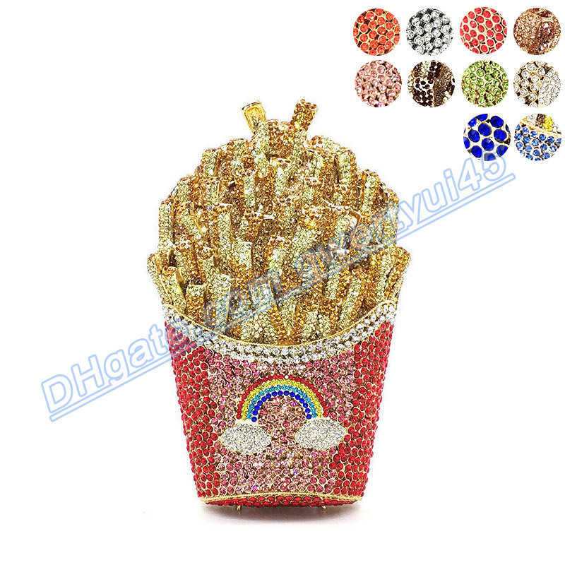 qwertyui45 Shoulder Bags Newest Bridal wedding women evening party special bag diamonds French fry fries rainbow clutches crystal purses 020223H, Color 14 blue
qwertyui45 Shoulder Bags Newest Bridal wedding women evening party special bag diamonds French fry fries rainbow clutches crystal purses 020223H, Color 14 blue