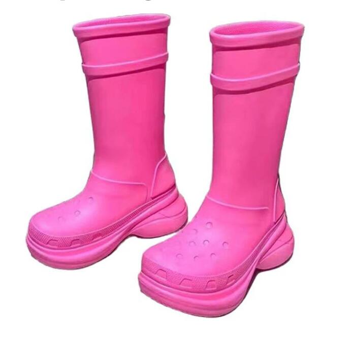 Fashion Week New Designer Rain boots Thick Bottom Rubber Platform Shoes For Women Botas De Mujer Long Tube Slip On Botines Femme, White
Fashion Week New Designer Rain boots Thick Bottom Rubber Platform Shoes For Women Botas De Mujer Long Tube Slip On Botines Femme, White