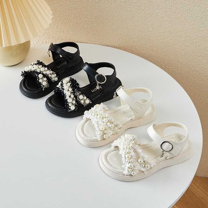 CAPSELLA KIDS Elegant Pearl Beach Summer Shoes For Children Girls Hook Loop Fashion Sandals Size 21-36 0202 z250708BYK3
