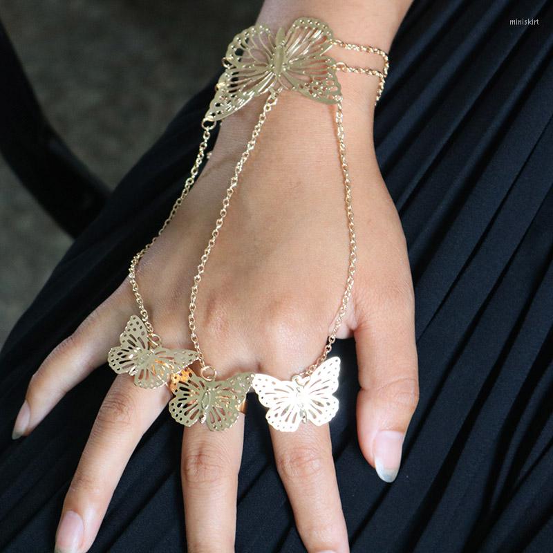 Bangle Butterfly Adjustable Gold/Silver Plated Bangles& Bracelets With Finger Ring For Women Arm Cuff Bangles Femme Fashion Jewelry
Bangle Butterfly Adjustable Gold/Silver Plated Bangles& Bracelets With Finger Ring For Women Arm Cuff Bangles Femme Fashion Jewelry
