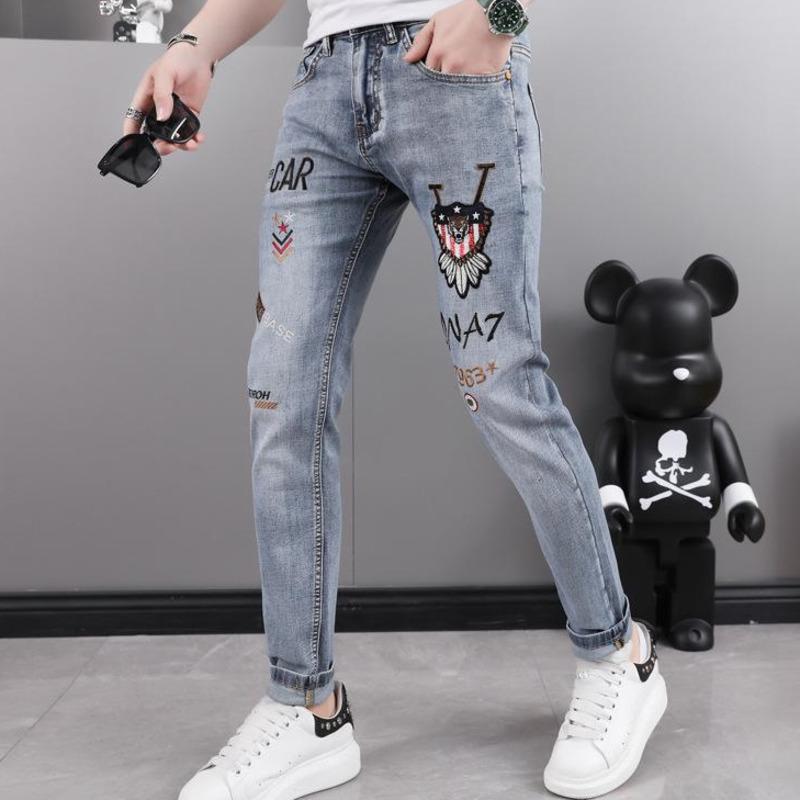 Men's Jeans Summer Letter Sequin Leggings Slim Fit Fashion Korean Trend Rhinestones Printed Pants Erkek Jean PantolonMen's, Picture
Men's Jeans Summer Letter Sequin Leggings Slim Fit Fashion Korean Trend Rhinestones Printed Pants Erkek Jean PantolonMen's, Picture