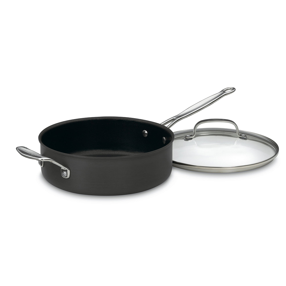 633-24H Chef's Classic Non-Stick Hard Anodized 3.5-Qt. Saute Pan with Helper Handle and Cover
633-24H Chef's Classic Non-Stick Hard Anodized 3.5-Qt. Saute Pan with Helper Handle and Cover