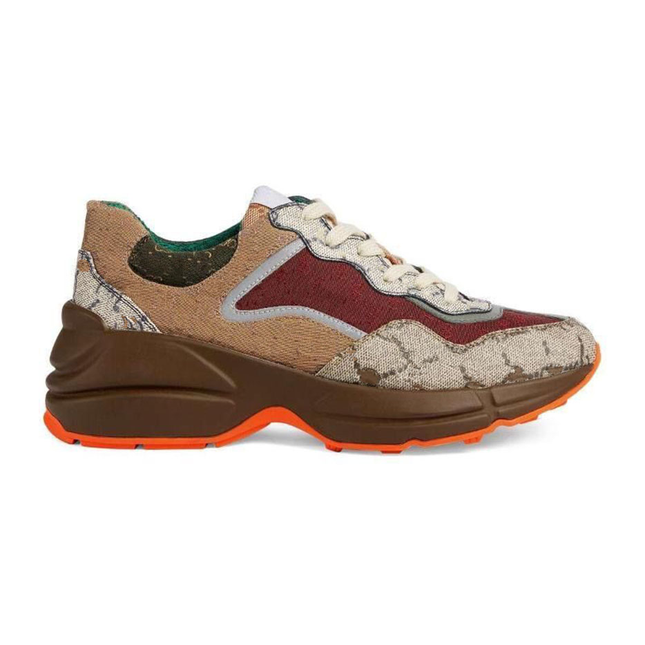 2023 Mens Women Outdoor Sport Shoes Rhyton Vintage Trainers Sneakers Retro Do Old Designer Luxury Walking Leather Casual Shoe mkjkiujk0000002
