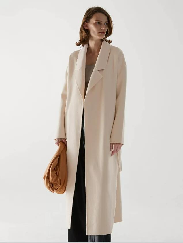 Women's Wool & Blends Autumn And Winter Women Woolen Coat Beige Double-sided Long CoatWomen's
Women's Wool & Blends Autumn And Winter Women Woolen Coat Beige Double-sided Long CoatWomen's