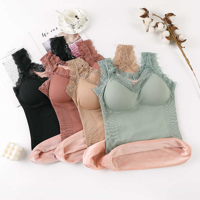 Women's Tanks Camis Winter Modal Fattening Plus Lace Plus Fleece Thickening Thermal Vest No Steel Loop Zero Binding Thermal Underwear Y2302
Women's Tanks Camis Winter Modal Fattening Plus Lace Plus Fleece Thickening Thermal Vest No Steel Loop Zero Binding Thermal Underwear Y2302