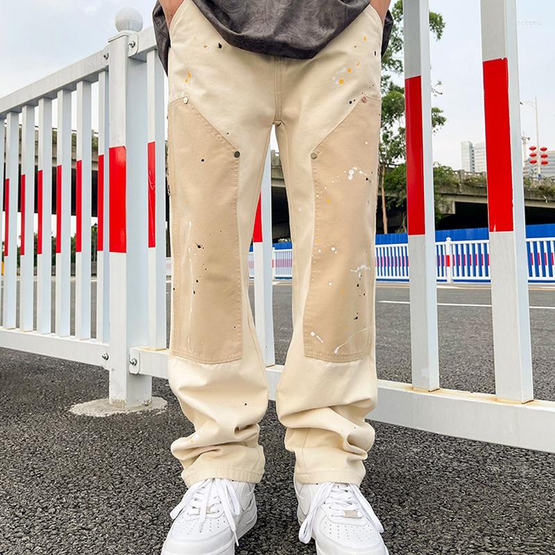 Men's Pants High Street Color Match Cashew Embroidery Casual Mens Cargo Patchwork Retro Straight Oversized Loose Trousers, Khaki
Men's Pants High Street Color Match Cashew Embroidery Casual Mens Cargo Patchwork Retro Straight Oversized Loose Trousers, Khaki