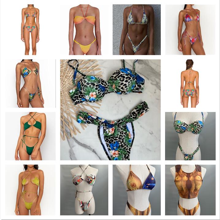 Summer Bikini Swimsuit Holiday Bathing Suit Sexy Push Up Set Letter Printed Swim Swimwear Lace Up Halter 
Summer Bikini Swimsuit Holiday Bathing Suit Sexy Push Up Set Letter Printed Swim Swimwear Lace Up Halter