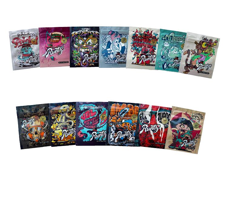 3.5g Smell Proof Plastic Mylar Bags Edibles Runty Gelato Special Die Cut Shaped Bags Zipper Flower Cali Packs
3.5g Smell Proof Plastic Mylar Bags Edibles Runty Gelato Special Die Cut Shaped Bags Zipper Flower Cali Packs
