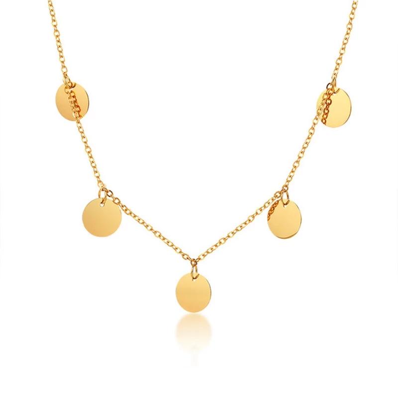 Choker Shenglin Stainless Steel Round Coin Necklace For Women Gold Color Chain Clavicle Jewelry On Neck Collier Gift Chokers
Choker Shenglin Stainless Steel Round Coin Necklace For Women Gold Color Chain Clavicle Jewelry On Neck Collier Gift Chokers